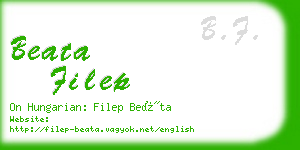 beata filep business card